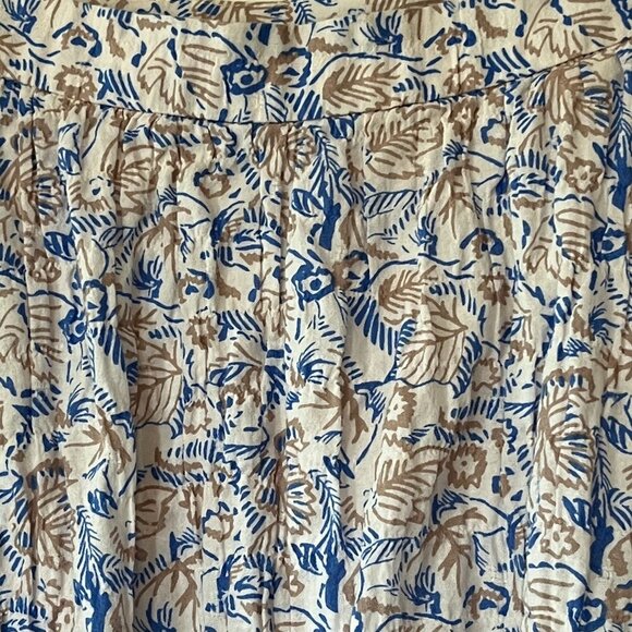 Free People 'Love Train' wrap skirt 4 tie waist asymmetrical hem midi botanical - Picture 7 of 10